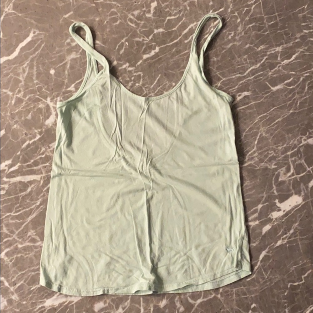 Pistachio scoop back tank top